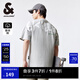 杰克·瓊斯（JACK&JONES）25年男裝春夏重磅純棉寬松休閑多色短袖T恤男小眾個性上衣情侶款 G41淺花灰色 M