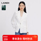 LANDI白色毛織胸兜設計感休閑西裝外套女年秋季新款西服 白色 M