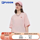 FILA FUSION斐樂(lè )潮牌章昊同款短袖T恤2025夏情侶寬松純棉涼感t恤上衣