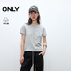 ONLY2025夏季新款純棉透氣個(gè)性做舊印花短袖正肩T恤女|125301010 G19淺灰紗色 L