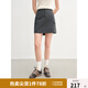 獨(dú)束（DUSHU）大碼女裝甜酷工裝短裙2025夏季新品時(shí)尚通勤胖mm機(jī)能風(fēng)A字裙 灰色 2XL （尺碼：4）
