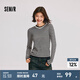 森馬（Semir）針織衫女撞色假兩件內(nèi)搭簡(jiǎn)約時(shí)尚冬季2024套頭毛衫修身 黑白色調(diào)00491 165/88A/L
