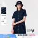 哈吉斯（HAZZYS）女裝 夏季女士【PHIZ系列】時(shí)尚寬松牛仔連衣裙女 深藏青色DN L (165/88A 40)