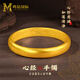 鳴鉆國際古法蓮花心經(jīng)黃金手鐲女泥鰍背足金輪胎金鐲子手飾送女友生日禮物 【蓮花心經(jīng)黃金手鐲】57-58圈口【約14.9g】