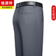 恒源祥中老年西褲男士中高腰深襠寬松西裝褲秋冬商務(wù)正裝休閑長(cháng)褲春夏季 812灰色-厚款 35