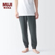 無印良品（MUJI）男式 毛圈 褲子 男士睡褲家居男款春秋 炭灰色4S M(170/80A)