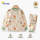 嬰蓓依兒童舒絨棉保暖內衣套裝寶寶加厚秋衣秋褲嬰幼兒家居服睡衣套裝 森林樂(lè )會(huì )滿(mǎn)印 110 身高101-110cm