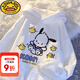 G.DUCKKIDS女童純棉連帽衛(wèi)衣帕恰狗2025春秋新款加絨中大童兒童上衣外套衛(wèi)衣 白色【薄款】 150 cm