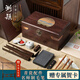 湖穎 千里江山 文房四寶套裝高端毛筆筆墨紙硯全套高檔書法硯臺(tái)墨條歙硯筆擱送禮禮盒佳品