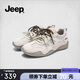 Jeep復(fù)古德訓(xùn)鞋春秋女運(yùn)動休閑鞋紅色鞋子女鞋軟底 灰色 36