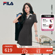 FILA 楊冪同款連衣裙|斐樂官方女裝2025夏季新款時尚涼感針織連衣裙 星艦灰-GY L 170/88A/L