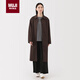 無(wú)印良品（MUJI）女式不易沾水防紫外線立領(lǐng)大衣 深棕色 L