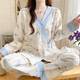 月子服春夏季薄款產(chǎn)婦吸汗產(chǎn)后坐月子孕婦睡衣喂奶懷孕期哺乳套裝 1105 3XL 碼