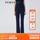 PORTS寶姿春夏新品女裝小腳口長褲LM8P064NWB011 丈青 S (4)