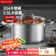 美廚（maxcook）湯鍋 304不銹鋼湯鍋湯煲24cm 加厚復合底 電磁爐通用MCT8244