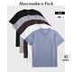 ABERCROMBIE & FITCH男裝25夏季新款5件組合套裝經(jīng)典小麋鹿重磅短袖T恤KI124-5045 灰色多色 M (180/100A)