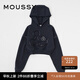 moussy 早春新品迪士尼合作款粉嫩米奇連帽衛(wèi)衣010HSQ90-0260 021淺黑色 均碼
