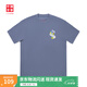 李寧中國李寧短袖T恤男女同款25夏季新款寬松潮流文化運(yùn)動上衣 灰靛藍(lán)-4 XL