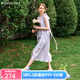 Olrain歐芮兒法式紫色連衣裙女夏季新款通勤別致高級(jí)感長(zhǎng)裙 煙紫色 L