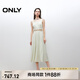 ONLY2025夏季新款肌理感復(fù)古U型領(lǐng)無袖中長款連衣裙女|125207047 A61青瓷灰綠色 M