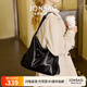 簡·佰格（JONBAG）hobo包百搭托特包女士包包2025新款大容量復(fù)古單肩斜挎包通勤禮物 黑色 大包