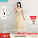 茵曼（INMAN）章若楠同款歐若風(fēng)法式吊帶連衣裙2025夏季新品女裝淡鵝黃色裙子 淺黃色 (方領(lǐng))【好評(píng)返現(xiàn)】 M