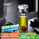 百萊斯原礦水晶杯天然水晶茶杯雙層抗菌高檔商務(wù)辦公室領(lǐng)導(dǎo)泡茶杯禮盒裝 璀璨菱槽【抗菌茶隔】 360ml