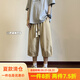 QGF卡其色短褲男士夏季外穿薄款寬松休閑運動(dòng)七分褲男生過(guò)膝八分褲子 淺卡其 XL 【建議130-145斤】