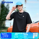 斐樂（FILA）FUSION潮牌情侶多彩短袖T恤2025新款男女短T時尚大logo夏季短袖 正黑色-BK 2XL 185/104A 【寬松版型】