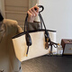 桂岐質(zhì)感復古大容量包包女士2026春夏季通勤單肩包手提托特包 單肩包【白色帶掛件】