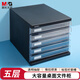 晨光（M&G）文具5層桌面文件柜 抽屜式拉手A4資料收納柜 帶索引標(biāo)簽 辦公用品  黑色單個(gè)裝ADM95296
