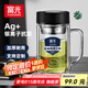 富光銀離子抗菌高硼硅玻璃杯大容量帶茶隔水杯子辦公加厚泡茶杯家具館
