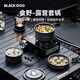 black dog黑狗野營套鍋戶外炊具露營卡式爐鍋具便攜套裝三合一 夜幕黑