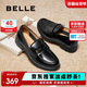 百麗舒適通勤樂(lè)福2025春新休閑百搭女鞋B2561AA5 黑色 36
