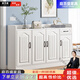 庭百盛歐式鞋架入戶門口鞋柜家用門廳玄關(guān)柜簡約現(xiàn)代儲(chǔ)物柜網(wǎng)紅收納鞋架 A款暖白色兩門兩抽80公分