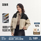 森馬（Semir）防護(hù)外套|外套女短款連帽oversize秋季潮酷拼色三防夾克戶外 卡黑色調(diào)00459 M