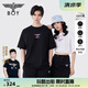BOY LONDON【霓虹光翼】潮牌短袖春彩色翅膀情侶款T恤N01055 黑色 L