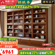 溫暖一家實(shí)木書柜胡桃木書房落地式展示柜現(xiàn)代風(fēng)木質(zhì)多功能置物書架儲物柜 3m整墻卡座組合柜-主圖款