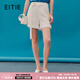 愛特愛（EITIE）高腰飄帶A字時尚直筒白色短褲顯瘦百搭休閑褲夏季新款7405111 極光白10 L 165