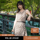 moussy 2025夏季新品復(fù)古港風(fēng)菱格紋無袖連衣裙女028ISA33-3961 065花紋棕色 S