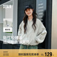 森馬外套女短款寬松純色夾克2025春秋復(fù)古休閑棒球領(lǐng)109125108005