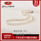 京潤珍珠項鏈靈心925銀扁圓強光淡水珍珠項鏈基礎(chǔ)送女友生日實用禮物