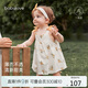 babylove女寶寶包屁衣連衣裙夏季甜美包屁裙嬰兒吊帶爬服三角哈衣外出服