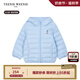 Teenie Weenie Kids小熊童裝24冬季款男女寶寶熊耳連帽羽絨服 海鹽小吐司（藍色） 110cm
