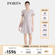 PORTS寶姿春季新品女裝多色條紋針織V領(lǐng)休閑連衣裙ALP8D051RFQ064 粉色格紋 XS (2)