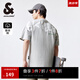 杰克·瓊斯（JACK&JONES）25年男裝春夏重磅純棉寬松休閑多色短袖T恤男小眾個性上衣情侶款 G41淺花灰色 L