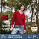 森馬（Semir）商場(chǎng)同款迪士尼米奇系列針織開衫女2025春新款紅色毛衣女米奇刺繡 紅色調(diào)00466 L 165/88A