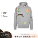 高田賢三（KENZO）男士灰色棉質(zhì)老虎印花連帽衛(wèi)衣 FD5 5SW467 4ME 94 L禮物送男生
