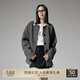 歐時力OCHIRLY小香風(fēng)毛呢外套女上衣寬松復(fù)古通勤2025春季新品 黑色 XS
