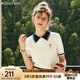 Olrain歐芮兒法式米白色polo針織衫女夏季新款寬松學(xué)院風(fēng)上衣 米白色 M